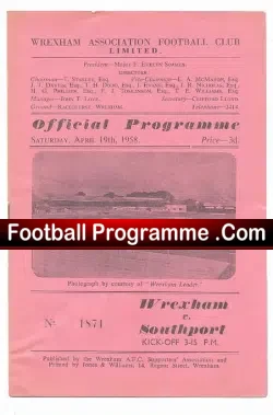 Wrexham v Southport 1958