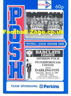 Peterborough United v Darlington 1989 - Multi Autographed