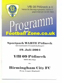 VfB Pobneck v Birmingham City 2004 – German