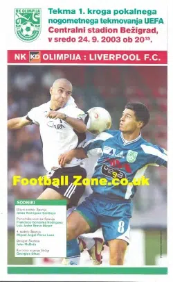 Olimpija Ljubljana v Liverpool 2003 - Slovinia