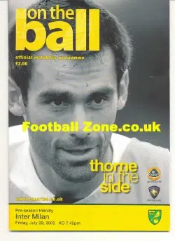 Norwich City v Inter Milan 2005