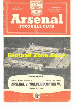 Arsenal v Wolves 1957