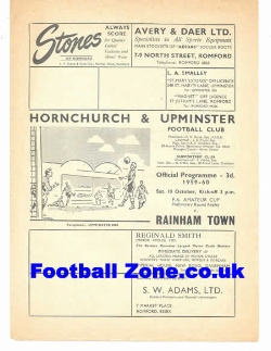 Hornchurch Upminster v Rainham Town 1959 – FA Amateur Cup