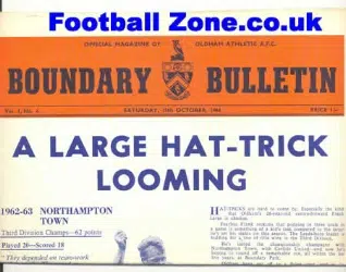 Oldham Athletic Boundry Bulletin October 1966