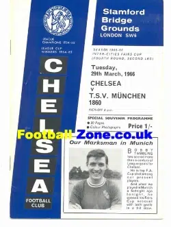 Chelsea v TSV Munich 1966 - Fairs Cup