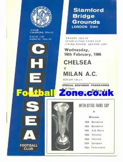 Chelsea v AC Milan 1966 - Fairs Cup - to clear