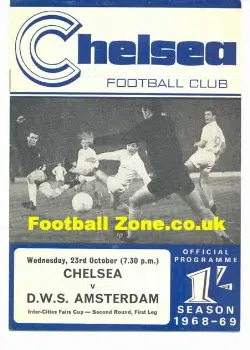 Chelsea v DWS Amsterdam 1968 - Fairs Cup Holland
