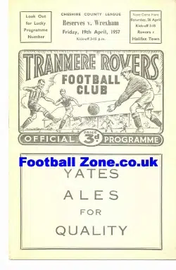 Tranmere Rovers v Wrexham 1957