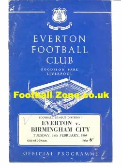 Everton v Birmingham City 1964 - to clear