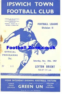 Ipswich Town v Leyton Orient 1957