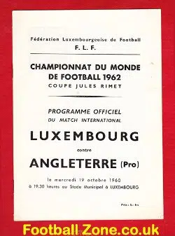 Luxembourg v England 1960 – World Cup Qualifier