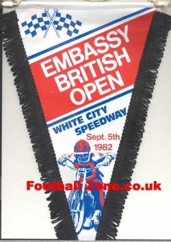 Embassy British Open Speedway Pennant 1982 – at White City