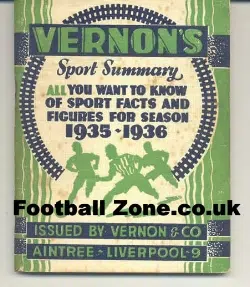 Vernons Football Handbook 1935 - 1936
