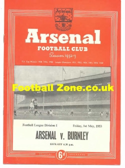 Arsenal v Burnley 1953