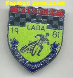 Indoor International Speedway Badge 1981 Wembley