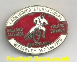 Indoor International Speedway Badge 1979 Wembley