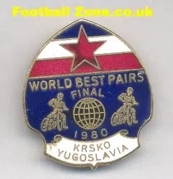 World Best Pairs Speedway Final 1980 Badge Yugoslavia