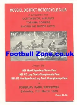 New Zealand Long Track Speedway Final 1989