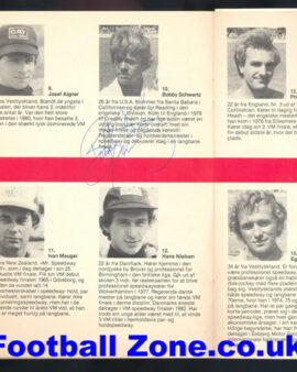 Denmark Speedway Programme 1982 – VM Final Autographed