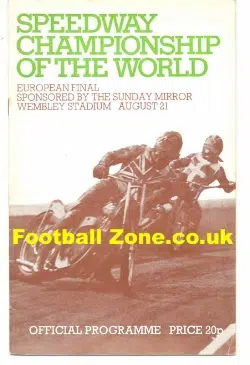 World Speedway Championship European Final 1971 - Autographed
