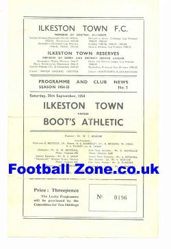 Ilkeston Town v Boots Athletic 1954