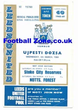 Leeds United v Ujpesti Dozsa 1969