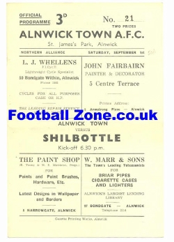 Alnwick Town v Shilbottle 1950