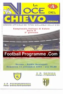 AC Chievoverona v AC Parma 2005 - football programme
