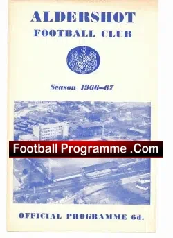 Aldershot v Luton Town 1966 - football programme