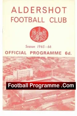 Aldershot v Stockport County 1965 - football programme