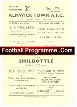 Alnwick Town v Shilbottle 1950