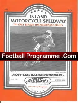 America Speedway 1982 Inland Motorcycle Speedway