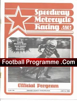 America Speedway 1982 Inland Motorcycle Speedway