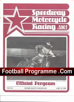 America Speedway 1982 Inland Motorcycle Speedway