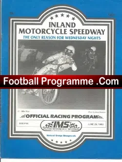 America Speedway 1983 Inland Motorcycle Orange Showgrounds
