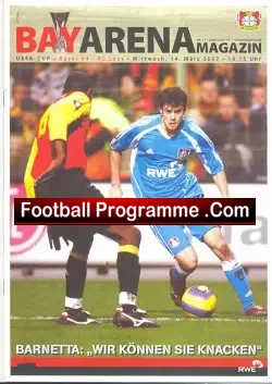 Bayer Leverkusen v RC Lens 2007 - football programme