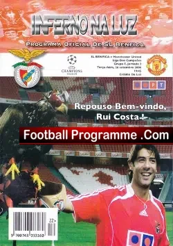Benfica v Manchester United 2006 - Official Football Programme - football programme