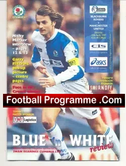 Blackburn Rovers v Manchester United 1997 Eric Cantona Last Goal - football programme
