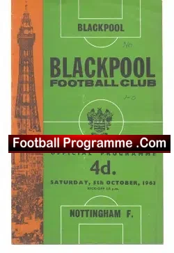 Blackpool v Nottingham Forest 1963