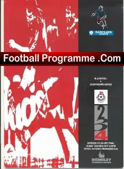 Blackpool v Scunthorpe United 1992 - Play Off Final - football programme