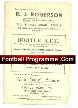 Bootle v Lancaster City 1948