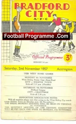 Bradford City v Accrington Stanley 1957