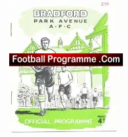 Bradford Park Avenue v Darlington 1960 - football programme