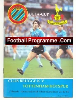 Brugge KV v Tottenham 1984 – UEFA Cup Belgium