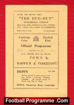 Cambridge Town v Harwich Parkeston 1947