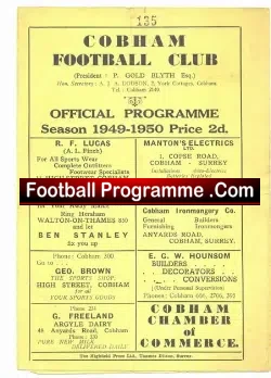 Cobham v Worcester Park 1949