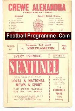 Crewe Alexandra v Northampton Town 1960