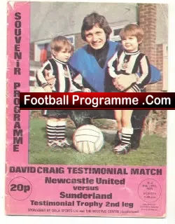 David Craig Testimonial Benefit Match Newcastle United 1975