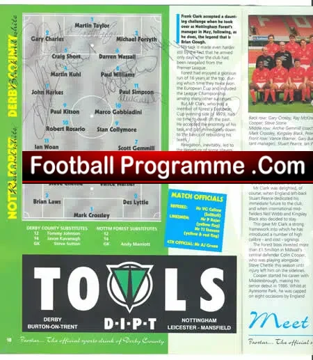 Derby County v Nottingham Forest 1993 – Multi Autographed