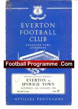 Everton v Ipswich Town 1964 - football programme